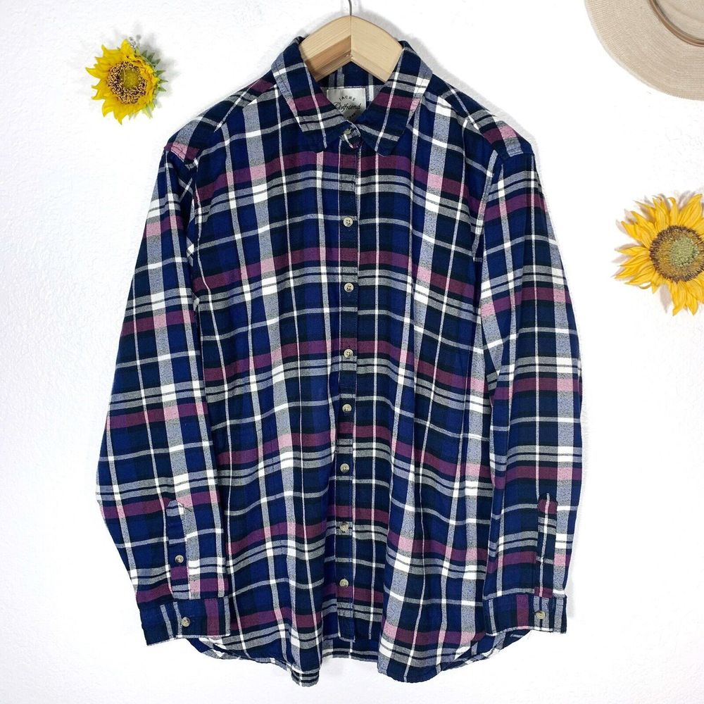 Jachs Girlfriend Plaid Multicolor Button Plus Size XXL Women’s